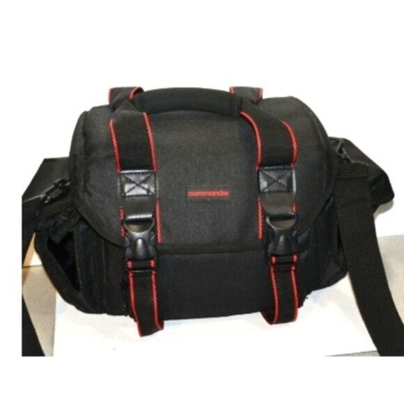 Commander Soft Sided Camera Bag Multi Compartments Black And Red Camera Gear - Picture 1 of 7